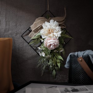 CF01067 Fondale da parete con fiore di alta qualità, rosa tea, dahlia, da appendere a parete