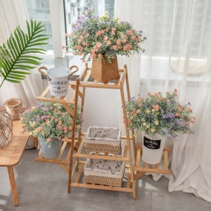 GF15956B Fiori di margherita in plastica artificiale Chrysanthemum Wild Bouquet Floral Wedding Decoration Home