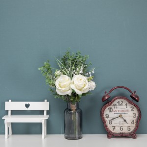 CF01139 Künstlicher Rosen-Hortensien-Gänseblümchen-Blumenstrauß, neues Design, Garten-Hochzeitsdekoration