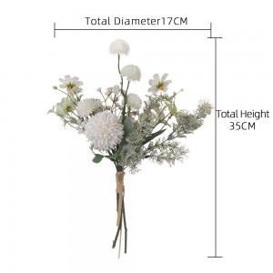 CF01107 ភួងផ្កាសិប្បនិម្មិត Ball Chrysanthemum លក់ដុំអំណោយថ្ងៃបុណ្យម្ដាយ