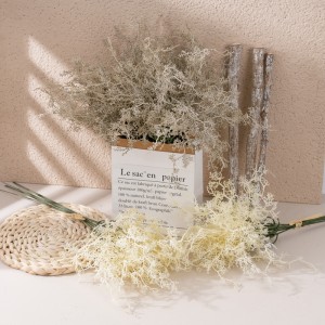 YC1083 Artificia Tanaman Bunch Plastik Artemisia Kabut Gagang Panjang untuk Pernikahan Rumah Hotel Kantor Dekorasi Bunga Tanaman