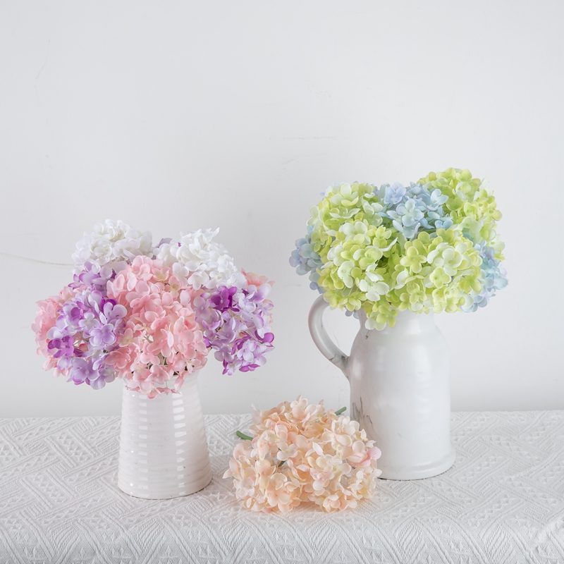 MW07354 인공 꽃 실크 수국 결혼식 파티 장식을 위한 신부 가짜 꽃