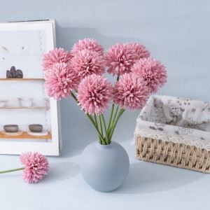 MW83116-1 ສີບົວຊ້ໍາຜ້າໄຫມທຽມ Dandelion Chrysanthemum ບານ Hydrangea ສໍາລັບເຮືອນສວນພັກ Wedding Decoration