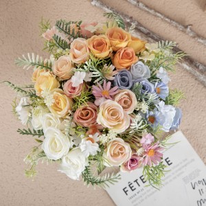 MW66794 ພາກຮຽນ spring ມາຮອດໃຫມ່ຂາຍສົ່ງດອກໄມ້ທຽມ Daisy Roses Mini Bouquet ສໍາລັບຫນ້າທໍາອິດເຫດການ Wedding centerpiece ສວນ Dec