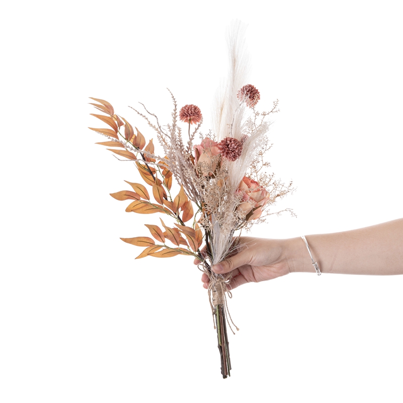 CF01161 Μπουκέτο με τεχνητό τριαντάφυλλο πικραλίδα Νέο σχέδιο Διακοσμητικά λουλούδια και φυτά