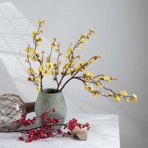 MW38960 ხელოვნური ქლიავის ყვავილი ზამთრის ტკბილი გრძელი ღეროვანი პლასტმასის ყვავილები სახლის სასტუმრო ოფისი საქორწილო წვეულების ბაღის დეკორი 27,6” სიმაღლე