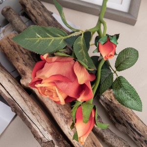 MW03334 Bella decorazione di nozze Fiore artificiale di rosa naturale Long Stem Velvet Spray in vendita