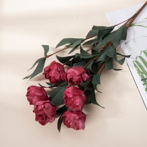 MW09918 Natual Touch Rose чәчәкләре PE Туй мәҗлесе Өй офисы бизәлеше өчен бердәнбер роза сабы
