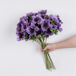 YC1065 Silk Purple 3-headed Camellia Branch foar DIY Wedding Shower Centerpieces Arrangementen Feesttafels dekor