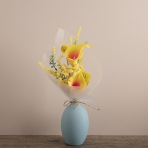 CF01099 ხელოვნური Calla Lily Thorn Ball Bouquet ახალი დიზაინის დეკორატიული ყვავილები და მცენარეები