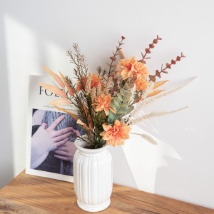 CF01236 Штучна квітка, апельсин, жоржина, кульбаба, евкаліпт, букет для домашнього оформлення весілля