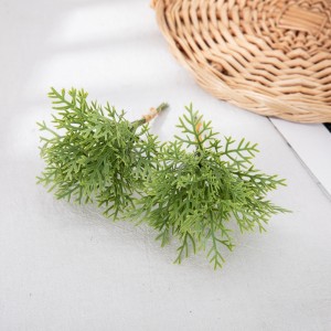 DY1-6236 Търговия на едро с изкуствени цветя, пластмасови зелени листа, малък пакет за декорация на дома