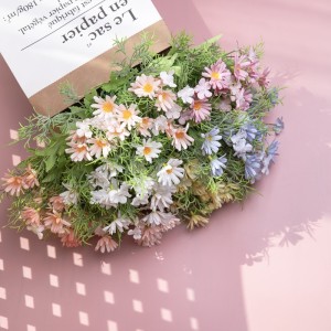 MW66895 2023 vårnyankomst Billig konstgjord blomma Daisy knippe för hemträdgård Bröllop centerpieces bordsdekorationer