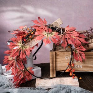 CF01195 Artipisyal nga Christmas Berry Half Wreath Bag-ong Disenyo Gipili sa Pasko ang Festive Dekorasyon