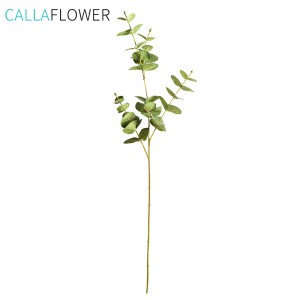 YC1063 Flores artificiales, hojas de eucalipto, imitación de dólar de plata, guirnalda de eucalipto, ramas, tallos, plantas de plástico falsas para decoración