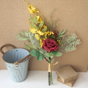 CF01125 Artificial Rose Bouquet ອອກແບບໃຫມ່ຂອງຂວັນວັນວາເລນທາຍ ຕົກແຕ່ງສວນ