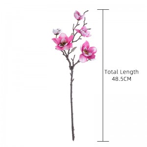 YC1025 Professionele Franlica enkel magnolia blom kunsblom vaas trou versiering