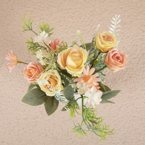 MW66794 Spring Nije Arrival Wholesale Keunstblommen Daisy Roses Mini Bouquet foar Home Event Wedding sintrumpiece Garden Dec