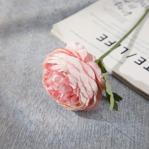 MW57892 Ornament Silk Tea Roses Flowers decoration wedding flower artificial Camellia for wholesale