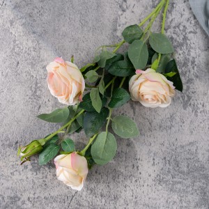 MW15189 Centru de nuntă Trandafiri de mătase Tulpini Comert cu ridicata Flori artificiale de plante de trandafiri