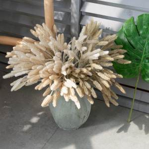 MW85007 New Arrival Plastic Dogtail Bunch With 6 Branches With Flocking Effect For Home Decoration Table Design Ornament