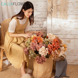 MW24833 Továreň na umelé kvetiny Hydrangea Priamy predaj Dekoratívne kvetinové svadobné ozdoby