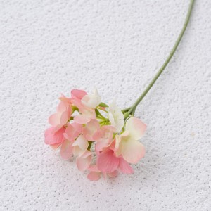 GF16384-1 jedwabne główki hortensji z łodygami sztuczne główki kwiatowe DIY dekoracja ślubna strona główna dekoracje na Baby Shower