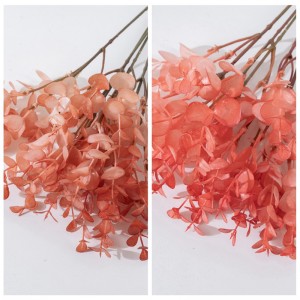 YC1059-6 Artificial Flower Plastic Pink Red Eucalyptus Small Bouquet Arrangement Wedding Party Easter Spring Home Office Decor