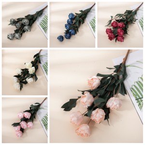 MW09918 Natual Touch Rose Flowers PE Single Rose Stem for Wedding Party Home Office Decoration