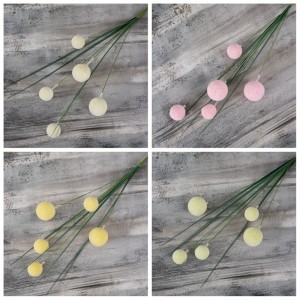 MW61218 New Design Wholesale Artificial Flower Onion Grass with Foam Balls Dandelion for Easter Day Home Kitchen Wedding Decor