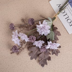 CF01277 Musim Gugur Bunga Buatan Karangan Bunga Kering Ungu Dahlia Dandelion Daun Acorn Rosemary Makan Ruang Tamu Dekorasi Dapur