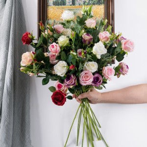 MW15189 свадбени централи Свилени рози стебла Трговија на големо со растение од роза вештачко цвеќе