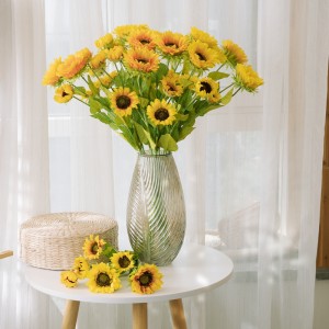 MW68111 Künstliche Sonnenblume, künstliche Anordnung, künstliche Korbblume für Zuhause, Büro, Außendekoration