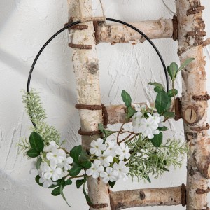 CF01240 Buatan Salju Cherry Blossom Artemisia Rumput Setengah Garland Hiasan Dinding untuk Dekorasi Pernikahan Latar Belakang