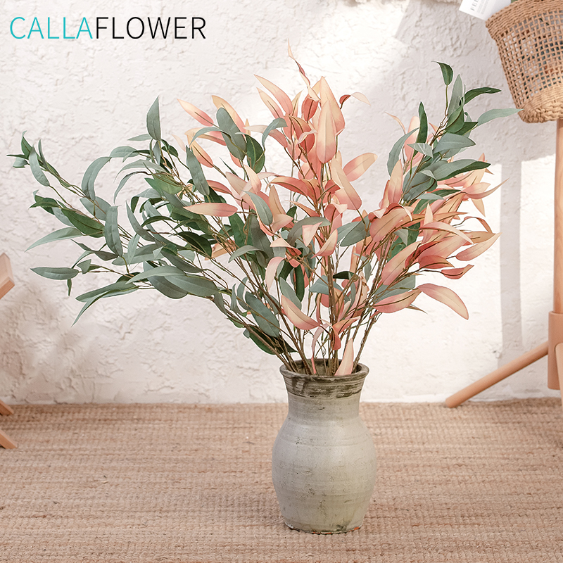 YC1066 Вештачко цветно растение Лисја од врба Популарни цветни ѕидни заднини Декоративни цвеќиња и растенија