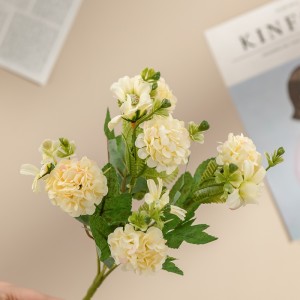 MW81002 Bouquet di fiori artificiali Ball Chrysanthemum Vendita calda Decorazione di matrimoniu