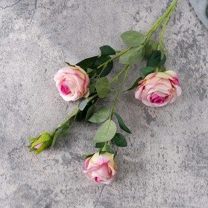 MW15189 Wurin Bikin Bikin Gine-ginen Silk Roses Tushen Jumlar Rose Shuka Furen wucin gadi