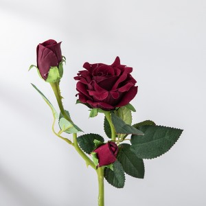 MW03335 kunstlillede pulmapeokaunistus pika varrega konserveeritud roosisprei pungaga