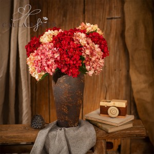 MW52666 Flor artificial de voda de hortensias de seda por xunto como decoración de arranxos de agasallo