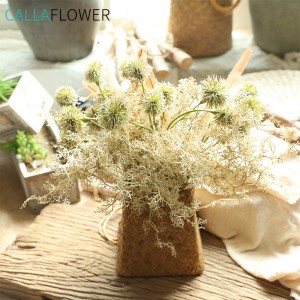 YC1028 Fascio all'ingrosso di erba di pampa artificiale Fascio di piante di tarassaco secco artificiale per decorazione di nozze