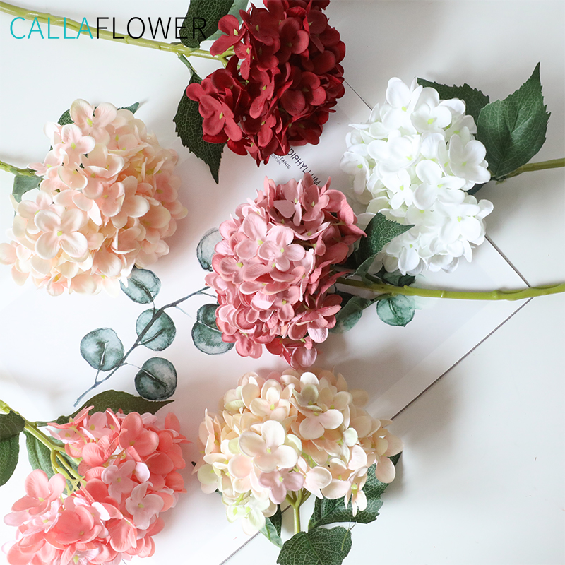 YC1011 Telones de fondo de flores artificiales de hortensia profesional decoración interior de boda