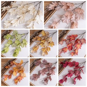 CL12001 Гарячий продаж, штучна тканина, гілки та листя клена, виготовлені шовковими квітами для прикраси столу