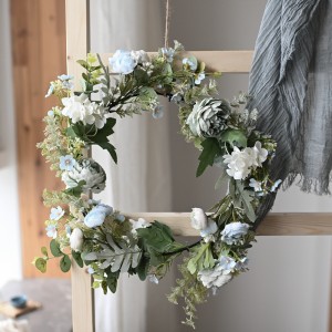 CF01093 Artificial Rose Hydrangea Wreath New Design Garden Wedding Haingon-trano Voninkazo Rindrina