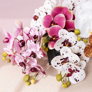 CL09002 sztuczne storczyki łodygi prawdziwy dotyk Faux Phalaenopsis kwiat dekoracja ślubna domu 26.8 cala wysokości 5 dużych kwiatów