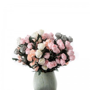 MW09918 Natual Touch Rose Flowers PE Single Rose Stem Per Wedding Party Home Office Decoration