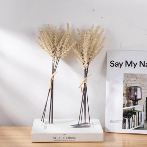 YC1091 Штучний пучок зерна, бежевий пластик, загальна висота 34 см. Декоративні квіти та рослини оптом