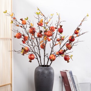 MW10894 Desain Baru Bunga Buatan Berry Setangkai daun musim gugur busa delima untuk Dekorasi Festival