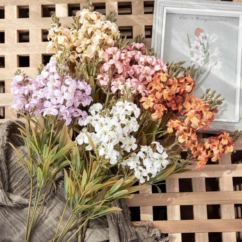 CL01001 Prodejní umělá květinová tkanina s pětihlavým hyacintem pro domácí svatební výzdobu