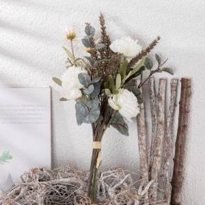 CF01218A მაღალი ხარისხის ხელოვნური ქსოვილი Ivory Lu Lian Chrysanthemum სახელური სახლის წვეულების საქორწილო დეკორაციისთვის