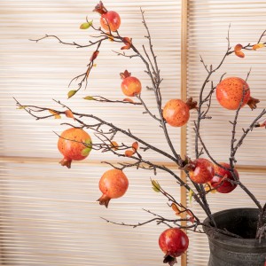 MW10893 High Quality Foam Pomegranate with Big Fruit and Autumn Leaves for Festival Decoration